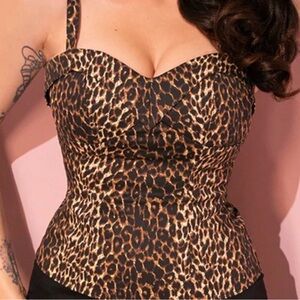 Vixen Leopard Print Sweetheart Maneater Top